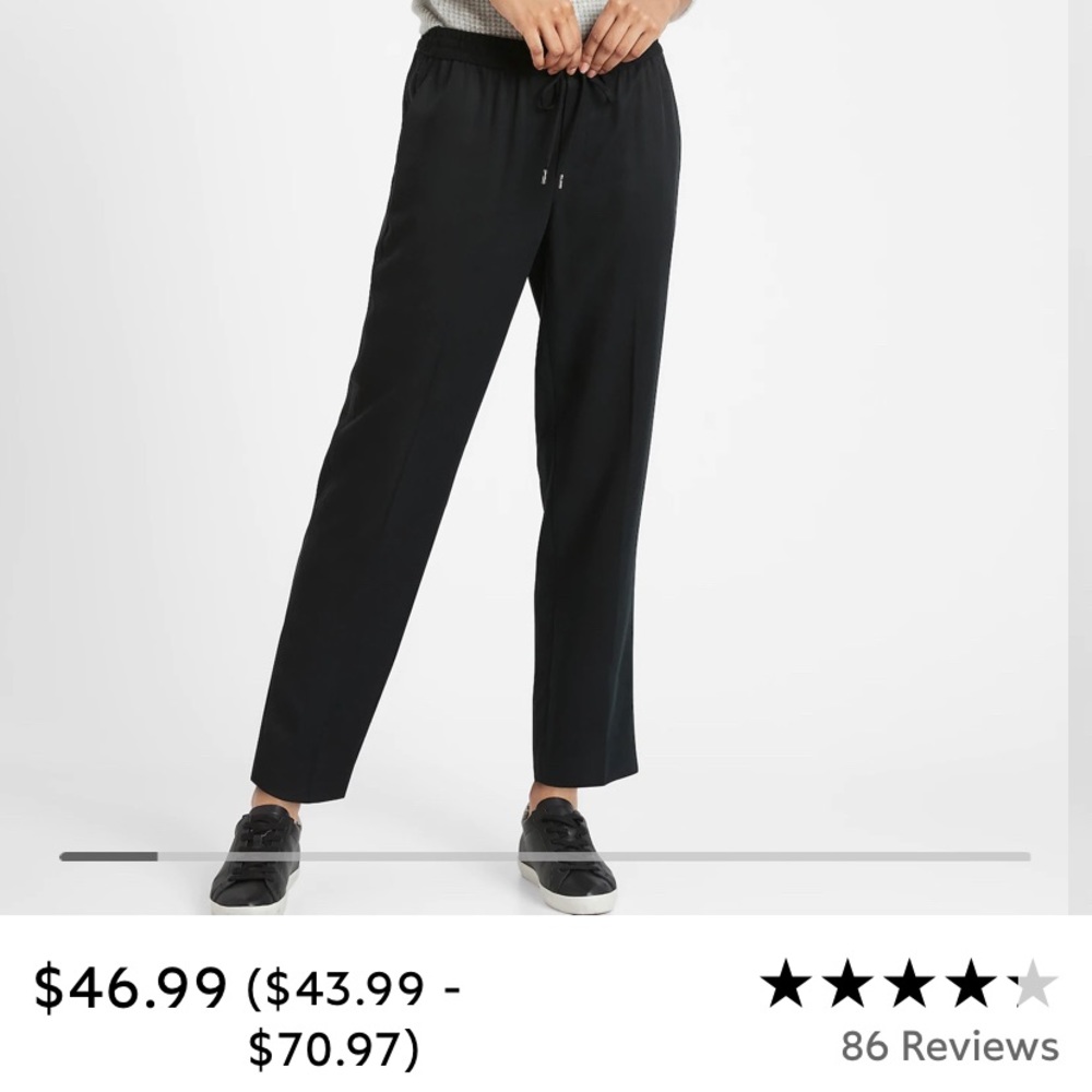 Banana Republic- Slim Tencel Drawstring pants.  New with tags